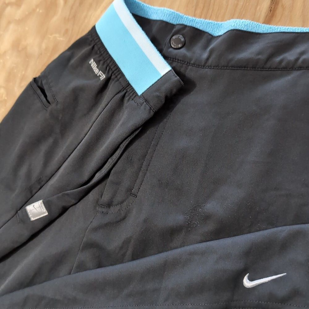 Vintage Nike Shorts Mens XL‎ Blue Black White Accent Active Athletic Running Gym